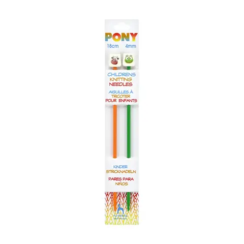 Pony - Knitting Needles Children Animal Theme 18cm - 4mm