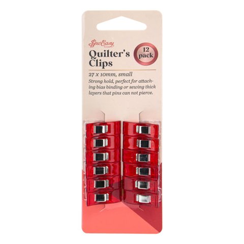 Sew Easy - Quilt Clips Small 27 x 10mm 12 pcs - Red 