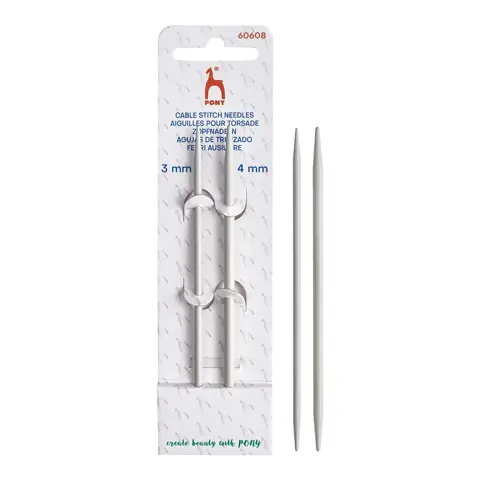 Pony - Cable Stitch Needles Straight 2pc - 3mm / 4mm 