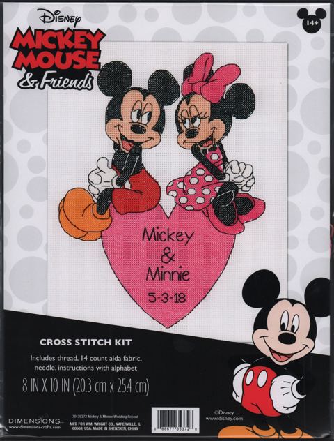 Dimensions Needlecraft - Mickey and Minnie Wedding Record
