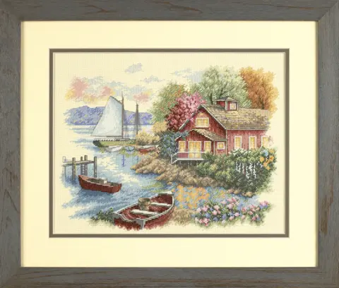 Dimensions Needlecraft - Peaceful Lake House