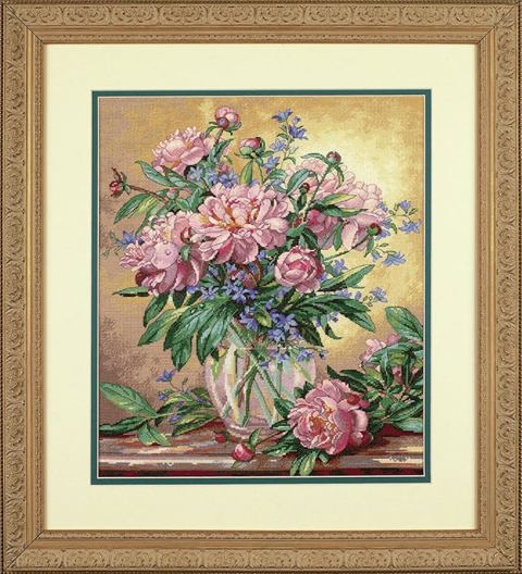 Peonies & Canterbury Bells