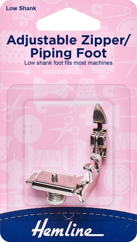 Hemline - Zipper/Piping Foot Adjustable - Low Shank