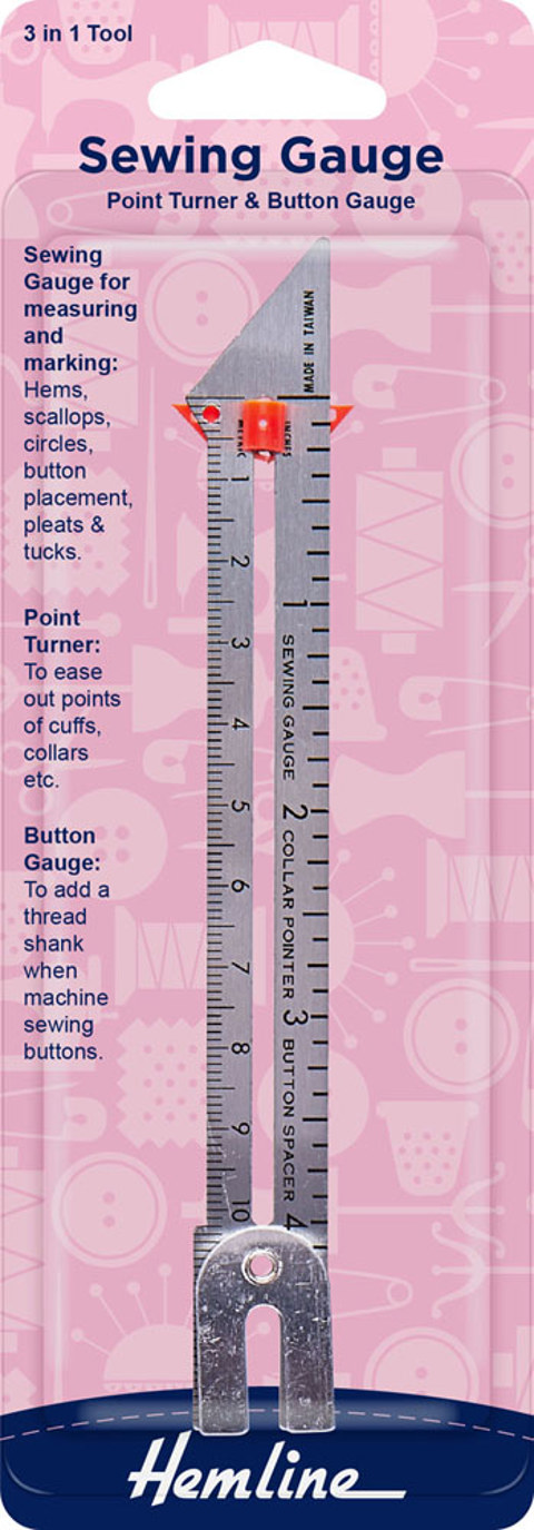 Hemline - Gauge Sewing Point Turner & Button