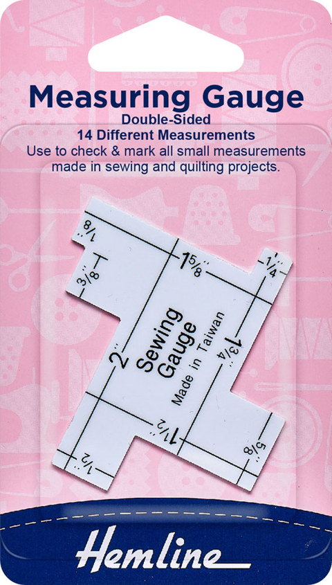 HEMLINE HANGSELL - Measuring Gauge with 14 Imperial Measurements