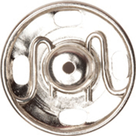 Hemline - Snap Fasteners Metal Sew On 15mm - 4 sets - Nickle 