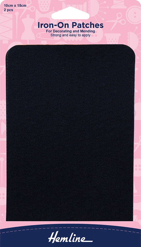 Hemline - Patch Mender Iron-On 2pcs - Navy