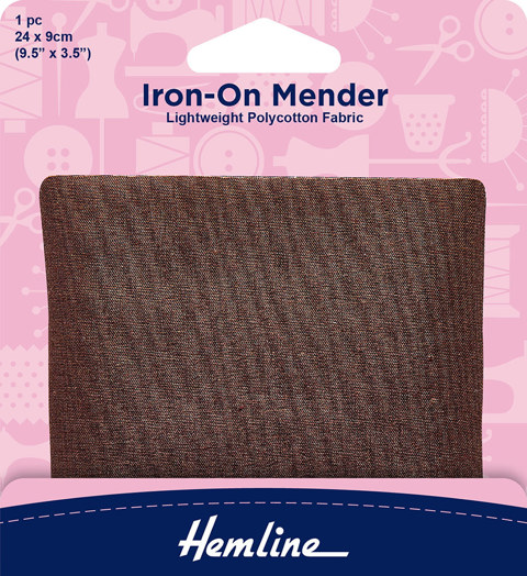 Hemline - Patch Mender Iron-On 1pce - Brown