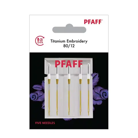 Pfaff Machine Needle - Embroidery Titanium Size 90 5pk