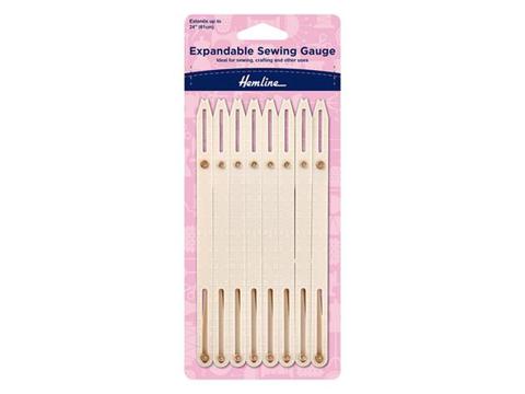 Hemline - Sewing Guage Expandable Plastic - Cream