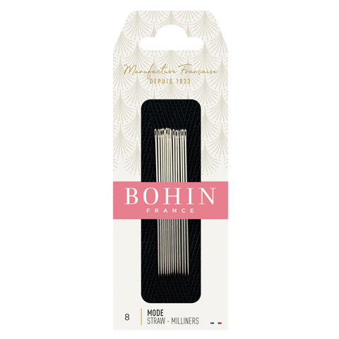BOHIN - Hand Needle Straw / Milliner Qty 15 - Size 8