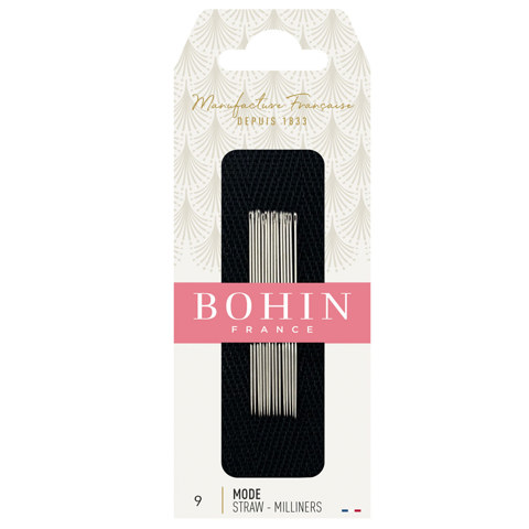 BOHIN - Hand Needle Straw / Milliner Qty 15 - Size 9 
