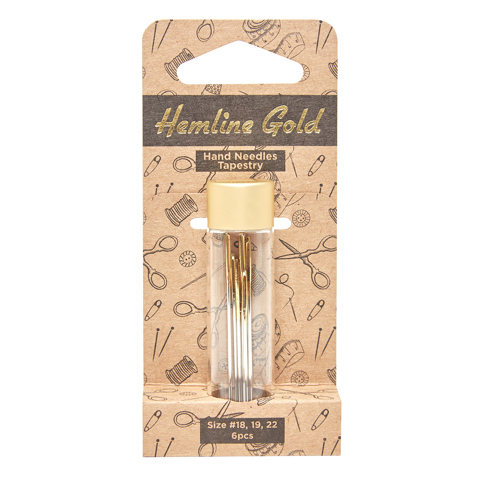 Hemline Gold - Hand Needle Gold Eye Embroidery 6pk - sizes 18, 19, 22