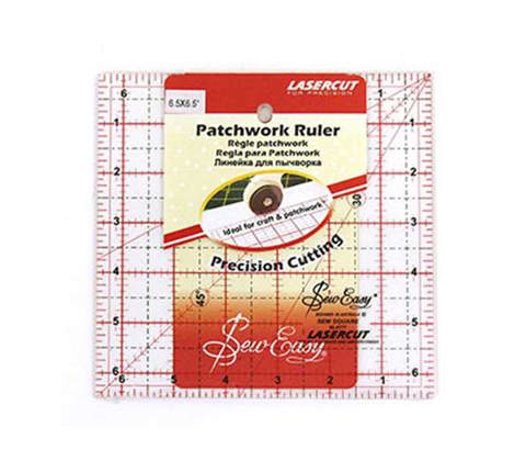 Sew Easy - Quilters Ruler Quilters Square Imperial Rule 6.5 x 6.5in