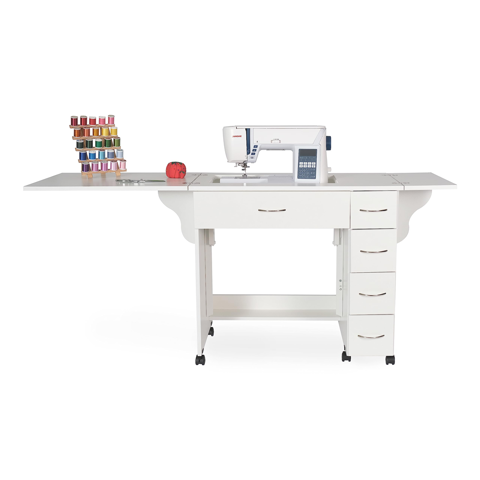 Alice Sewing Cabinet (White) - 173 x 50 x 77 cm