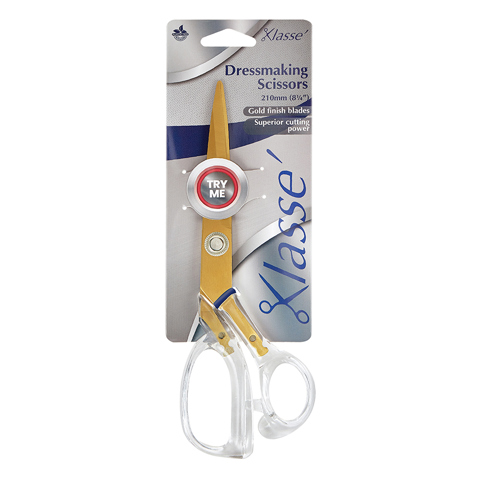 Klasse Scissors - Dressmaking 210mm (8.25in) - Gold / Clear