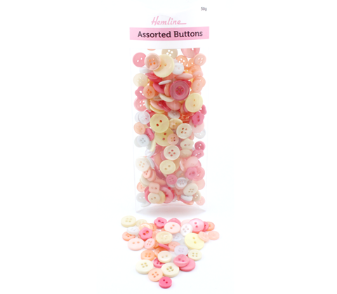 Hemline Buttons - Value Pack - Assorted Designs/Sizes - Pot Pourri