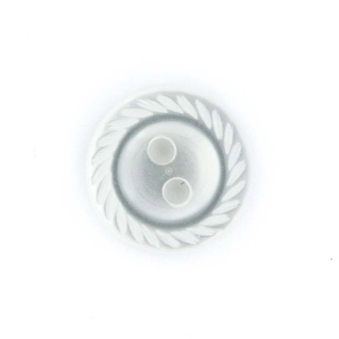 HEMLINE BUTTONS - Rope Edge Shirt Button - clear 11mm