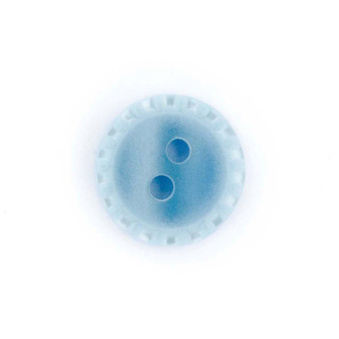 HEMLINE BUTTONS - Embossed Edge Button - baby blue 11mm