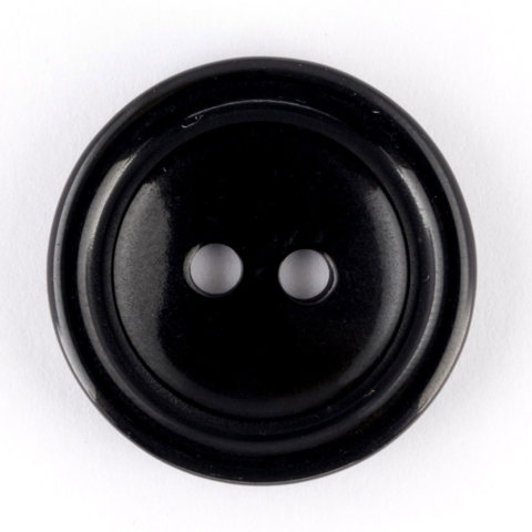 HEMLINE BUTTONS - Basic Line Button Type 25 2PCS - black