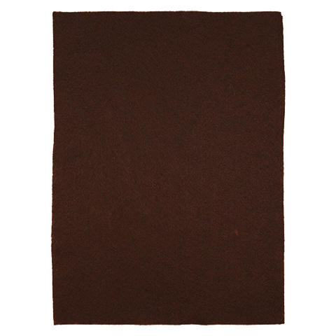 Felt Square Polyester 30 x 22cm - Cocoa Brown