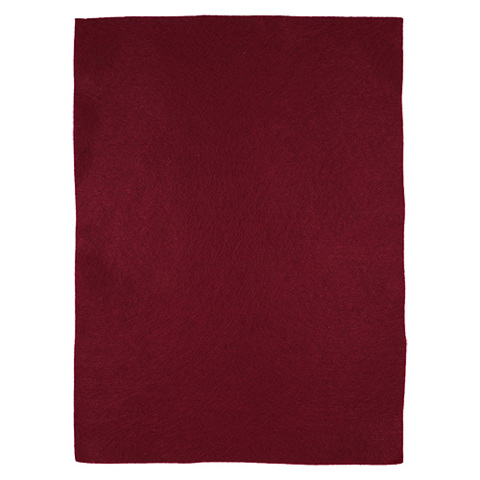 Felt Square Polyester 30 x 22cm - Ruby