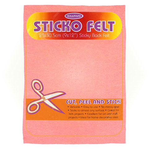 Felt Sticko Polyester 30 x 23cm - Baby Pink