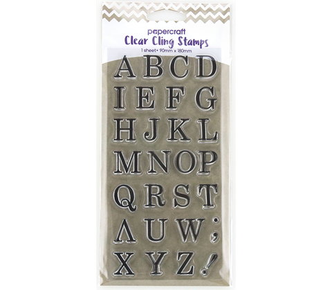 Papercraft - Stamps Clear Cling 180 X 90mm - Alphabet Classic Upper