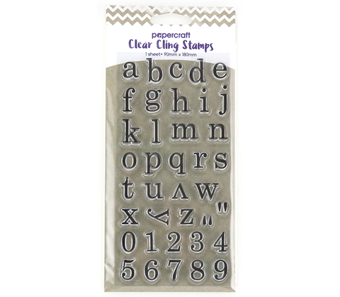 Papercraft - Stamps Clear Cling 180 X 90mm - Alphabet Classic Lower