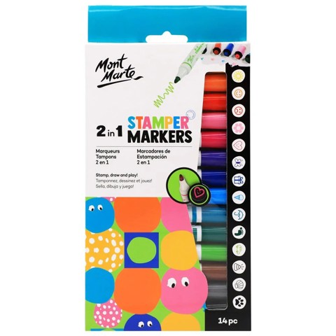 Mont Marte - 2 in 1 Stamper Markers 14pc