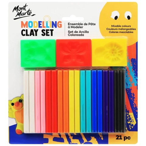 Mont Marte - Modelling Clay Set w/Moulds 21pc