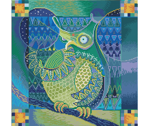 Indian Owl - 51.5 x 51.5cm