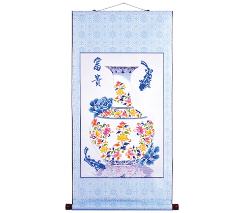 Scroll - Oriental Blessing Prosperity - 100 x 48cm
