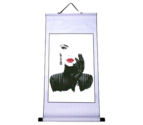 Scroll - Lady In Black 112 x 49cm