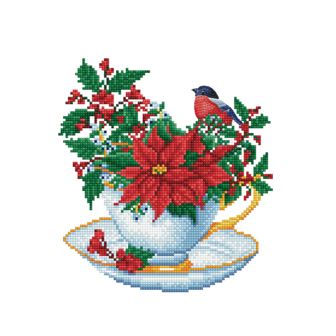 Festive Cuppa - 32 x 32cm