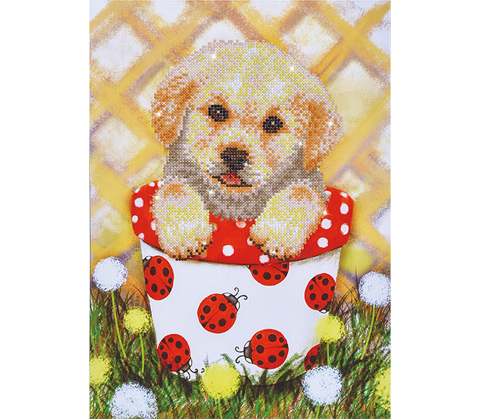 Pup In Pot - 30 x 42cm (11.8 x 16.5in)