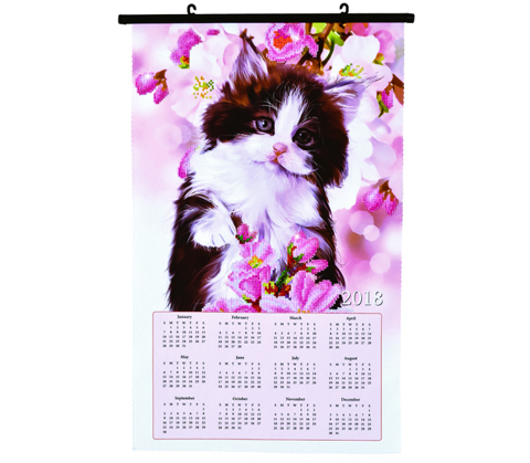 DISCONTINUED - Diamond Dotz Kitten Calendar 40.5 x 67cm (15.9 x 26.4in)