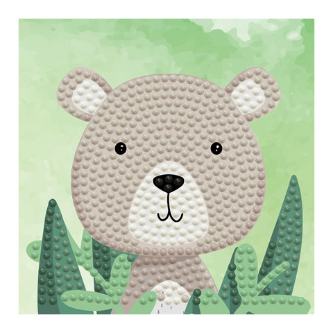 Woodland Bear - 10 x 10cm
