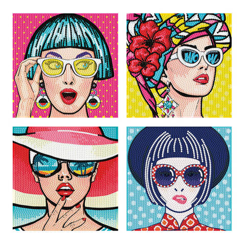Modern Women - 12.7 x 12.7cm