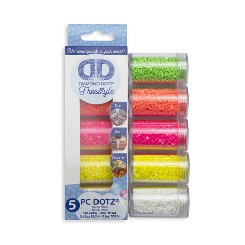 Dotz Sampler Pack - 5 X 12Gr Cylinders - neon (3001  3002  3003  3004  4001)