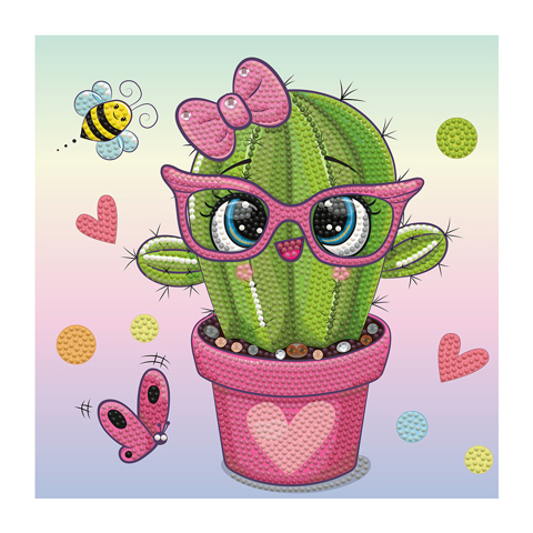 Dotzies Pretty in Pink Cactus - 23 x 23cm