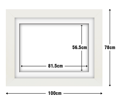 White Frame with White Mat Board DDF16.W565X815MW