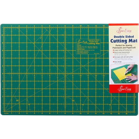 Sew Easy - Cutting Mat Double Sided Metric/Imperial - Medium 450 x 300mm/18 x 12in
