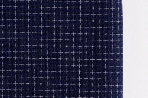 Sashiko Cloth Cotton 100% 50 x 108cm - Navy