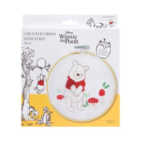 Disney Counted Cross Stitch Kit 15cm round - Pooh