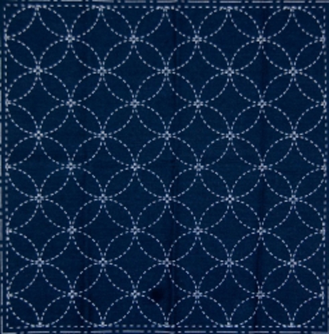 DARUMA - Sashiko Printed Cloth Blue- Wineglass