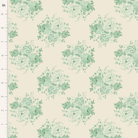 Tilda - Sunday Brunch - Mia Floral - Teal