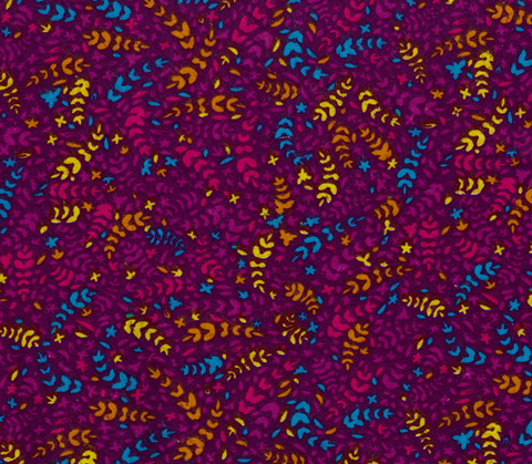 Flannelette Fern Print 150cm width - Purple