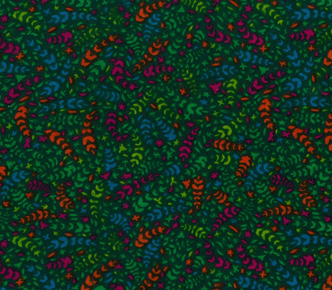 Flannelette Fern Print 150cm width - Bottle Green
