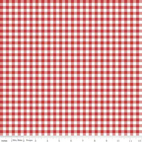 Riley Blake Printed Cotton - Gingham Red